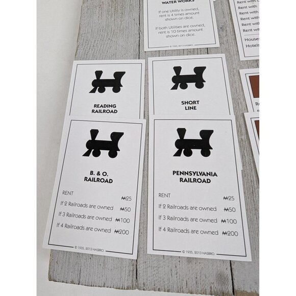 Vintage 2016 Monopoly Edition Game Replacement Property Cards - Picture 5 of 7